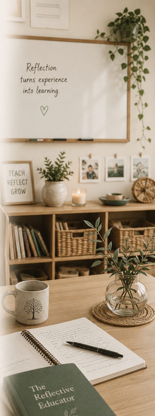An educator engaged in reflective coaching and professional learning
