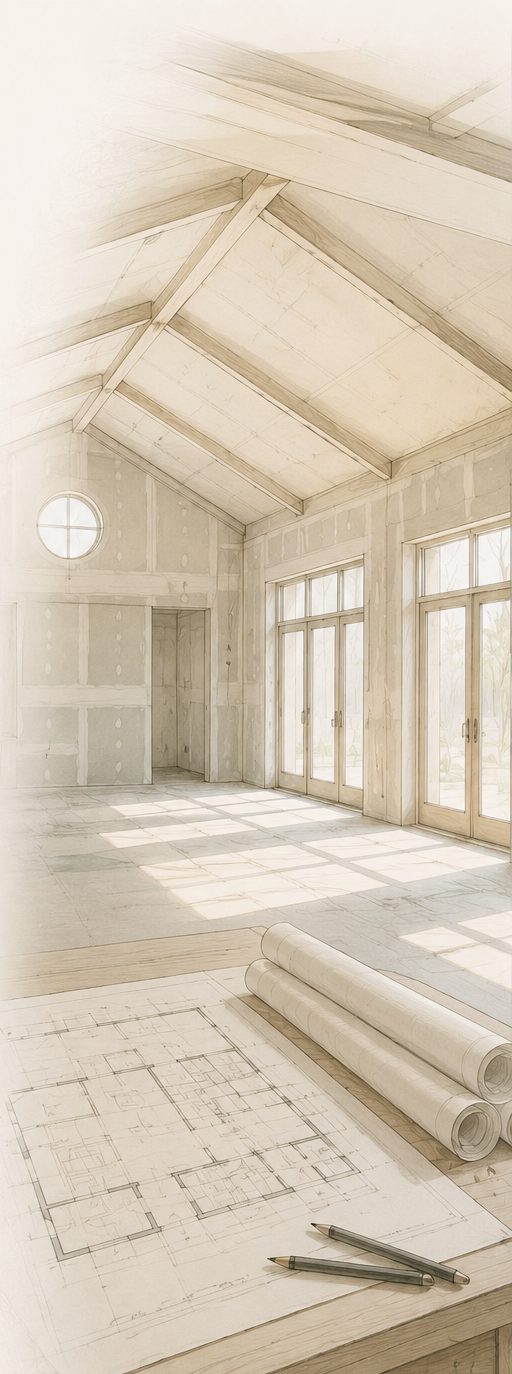 Architectural blueprints and construction plans for a new school building